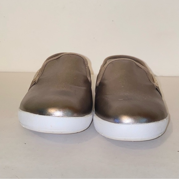 Anne Klein AK Sport Bronze Metallic Slip On Wedge Slides Mules - Picture 6 of 16